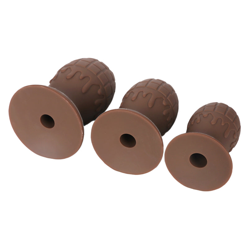 Chocolate Vibrating Anal Plug - Silicone Butt Plug - Anal Sex Toy