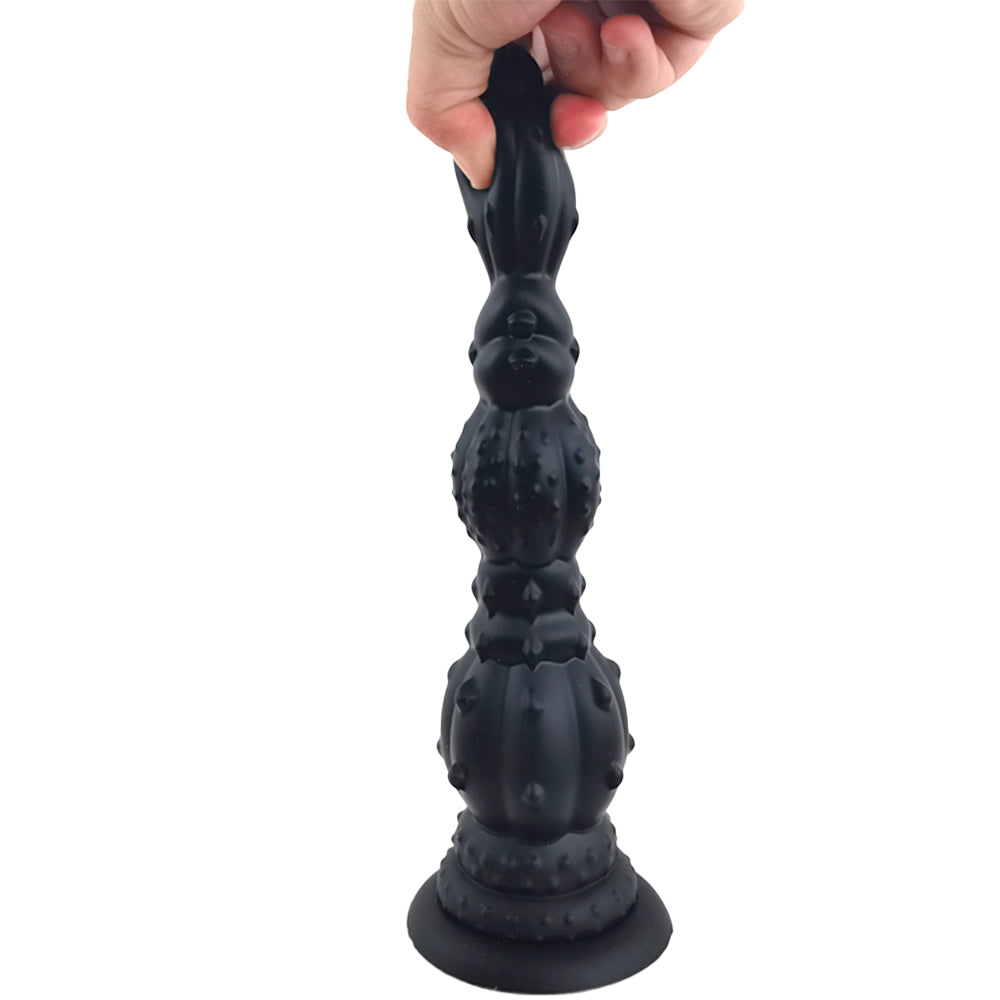 Analyzing image Animal-Dildo-4Knots-Dildo-Anal-Toys-With-Suction-Cup-black-stretch1