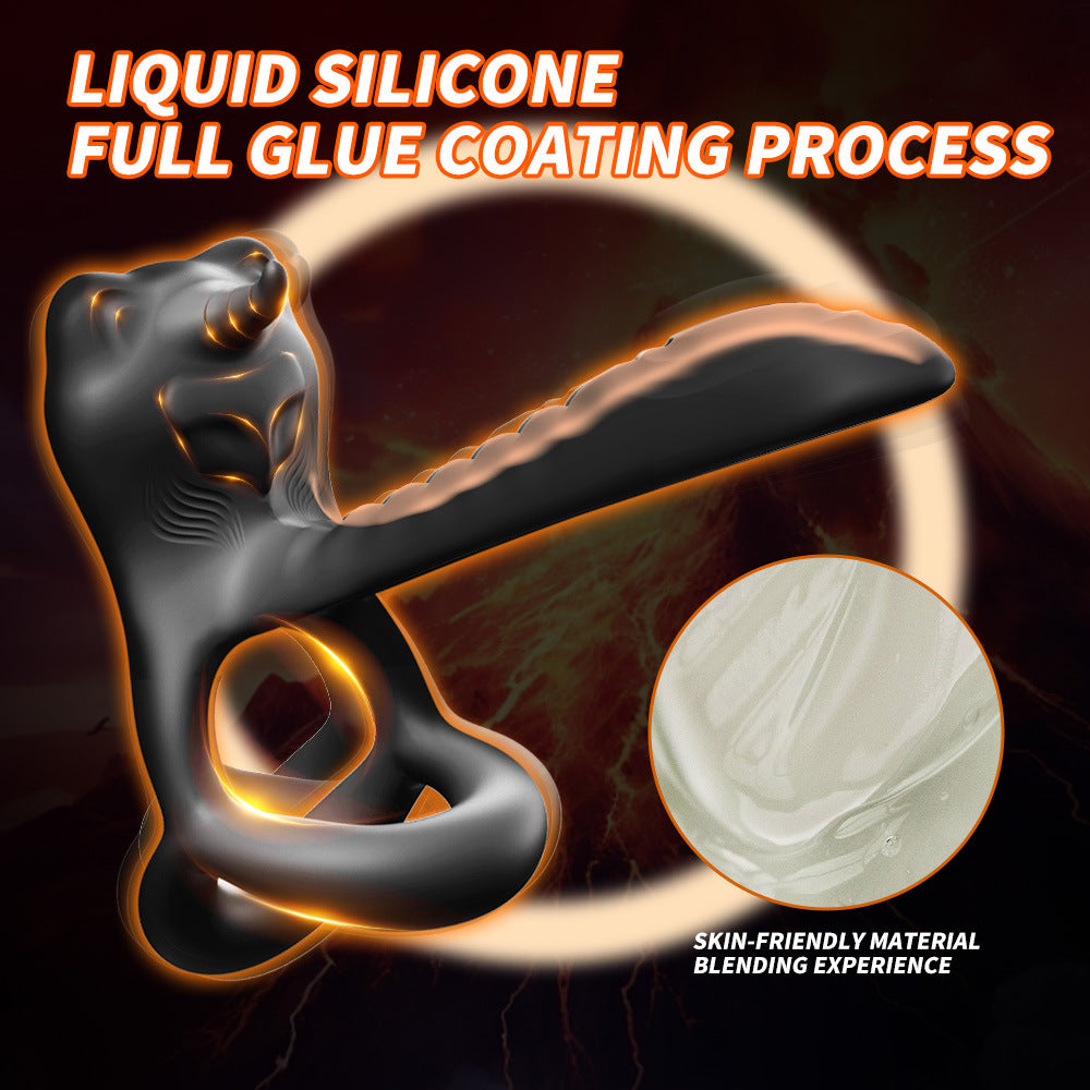 Bull Cock Ring - Vibrating Cock Ring - Double Penetration Cock and Ball Ring