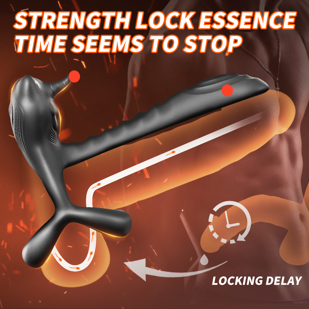 Bull Cock Ring - Vibrating Cock Ring - Double Penetration Cock and Ball Ring