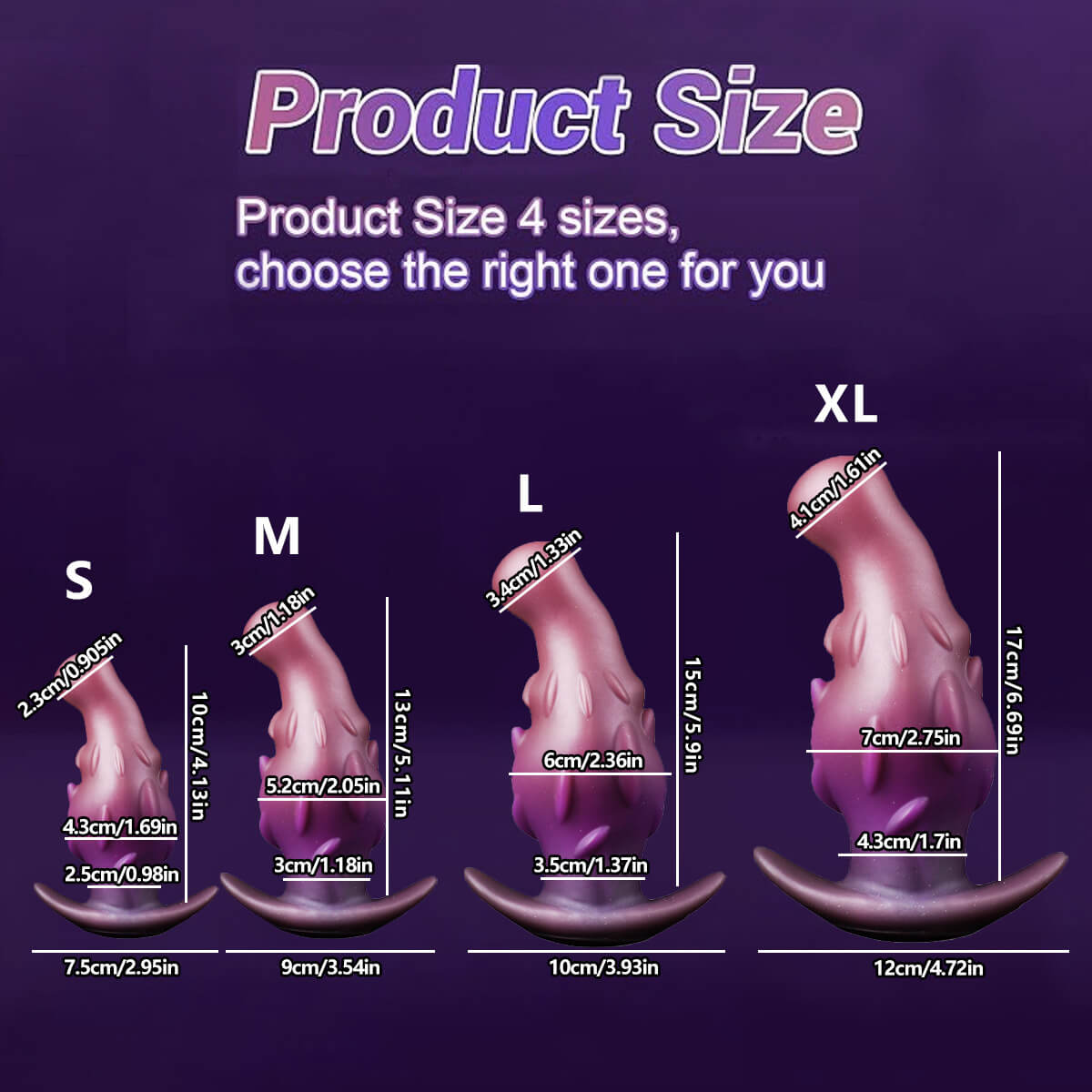 Sweetsop - Silicone Anal Plug - Fantasy Butt Plug - 4 Sizes