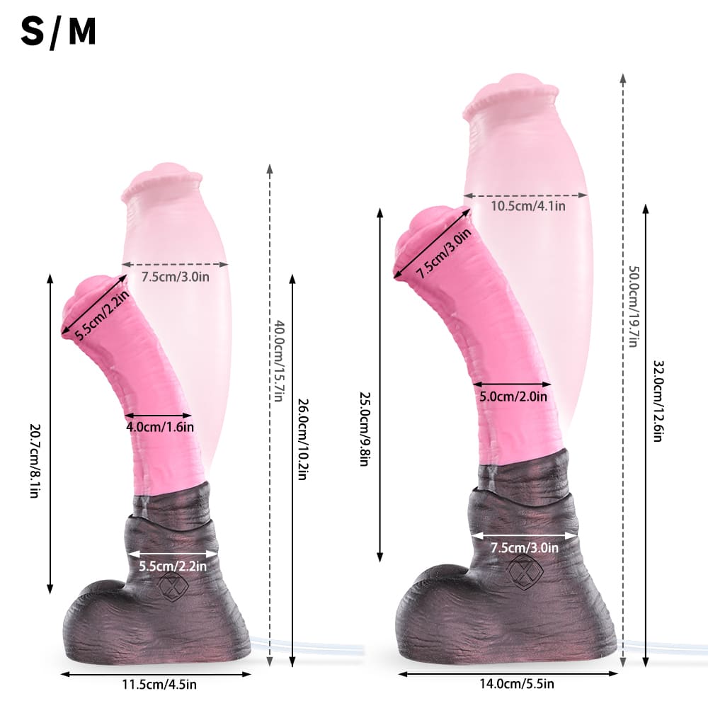 Xomiy Chironax - Inflatable Dildo - Long Centaur Dildo - 2 Sizes