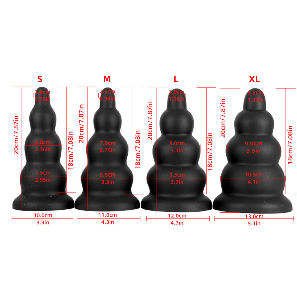 Tower - Ribbed Butt Plug - Thick Butt Plug - Anal Sex Toy
