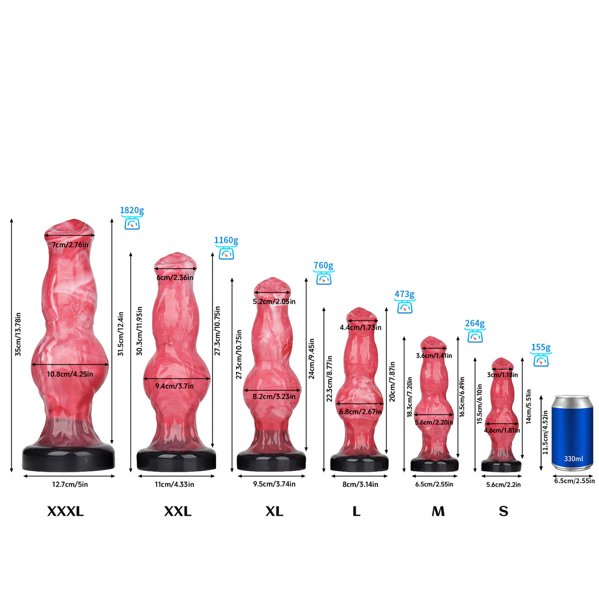 Leanhound –Fantasy Silicone Dildo - Kanis Dildo - Knot Dildo