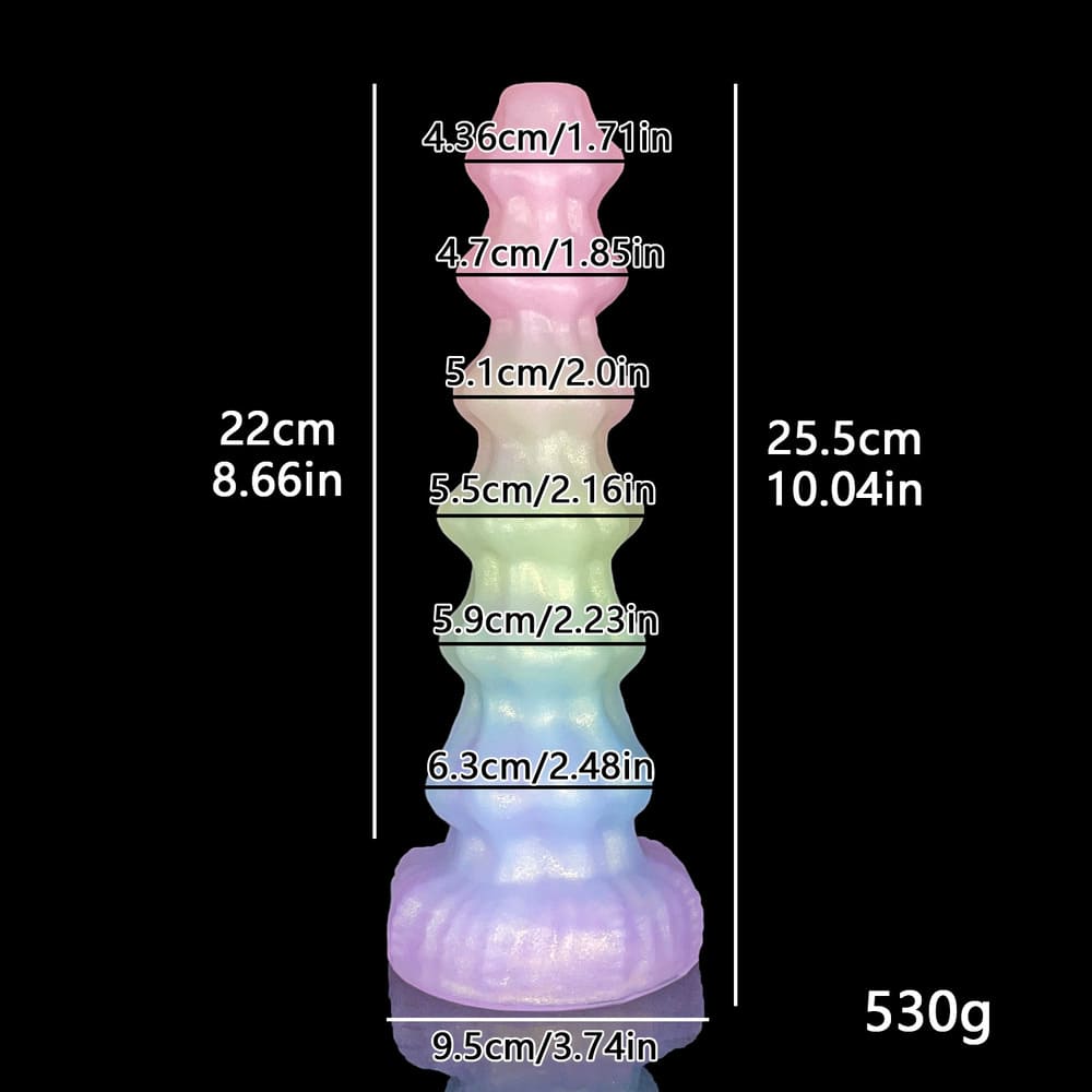 Migo - 10 Inch Knot Dildo - Fantasy Dildo - Alien Dildo with 6 Knots