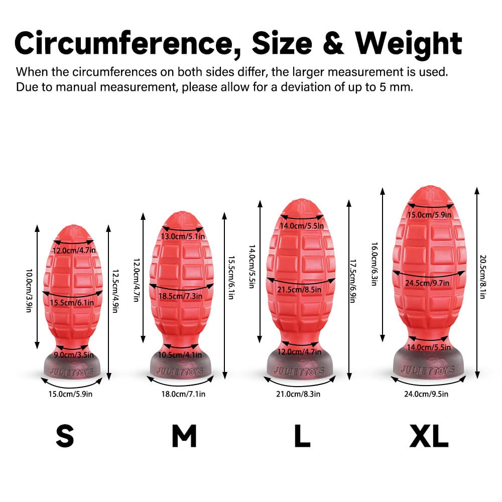 JulietToys Forte - Silicone Grid Texture Anal Plug