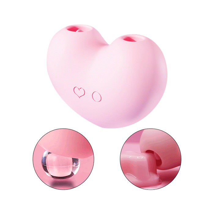 Heart - Clitoral Vibrator - Tongue Vibrator - Sucking, Licking & Vibrating Pleasure