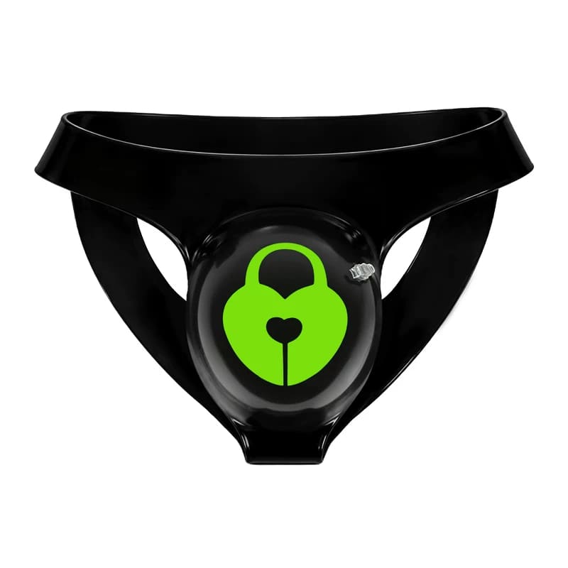 Pumpland - Inflatable Silicone Black Heart Cutout Bulging Thong – Lock