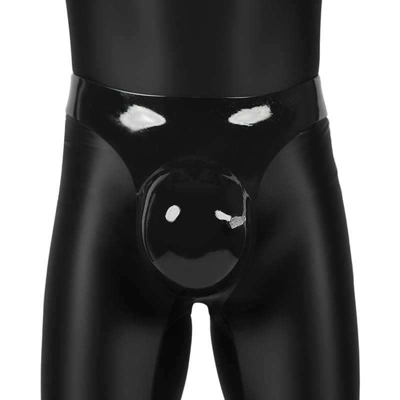 Pumpland - Inflatable Silicone Black Heart Cutout Bulging Thong – Lock