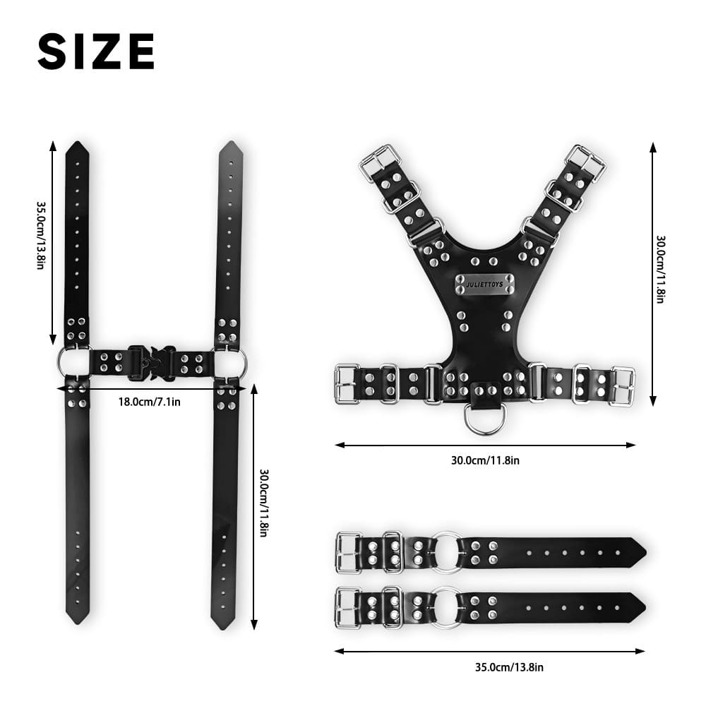 JulietToys Tactical Buckle Silicone Chest Harness