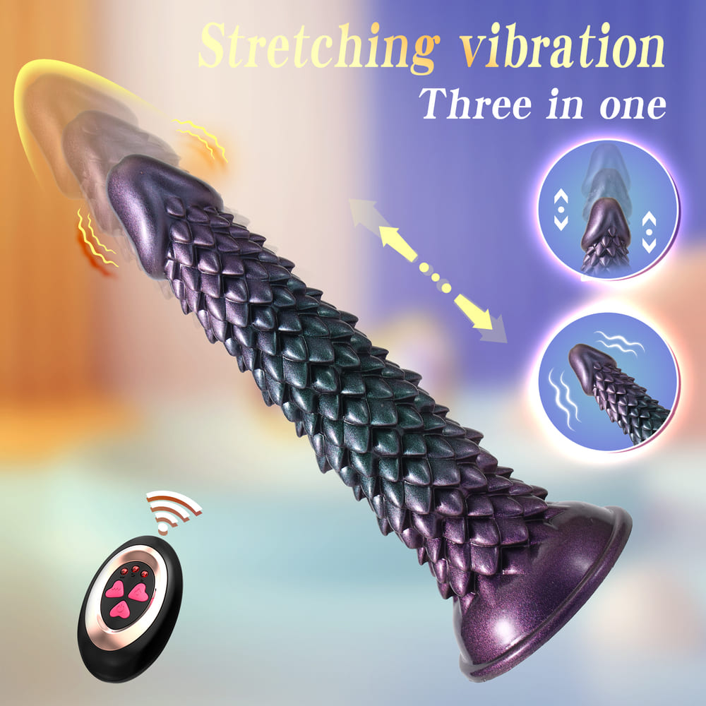 Lorn-Silicone-Thrusting-Alien-Dildo-with-Dragon-Scale-Texture