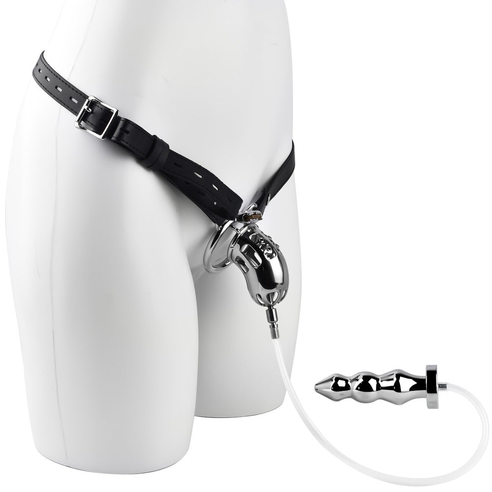 Varkon - Spiked Chastity Cage With Enema Butt Plug