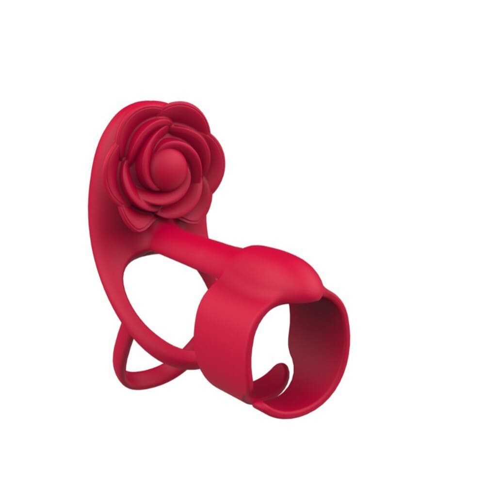 Vexar-3-IN-1-Vibrating-Penis-Ring-Rose-Clitoral-Vibrator-with-Wireless-Remote