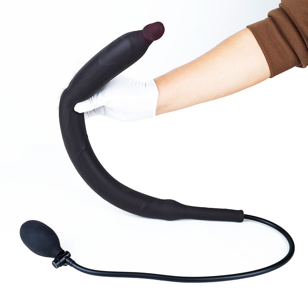 Wowza - Long Inflatable Silicone Butt Plug - Inflatable Anal Dildo