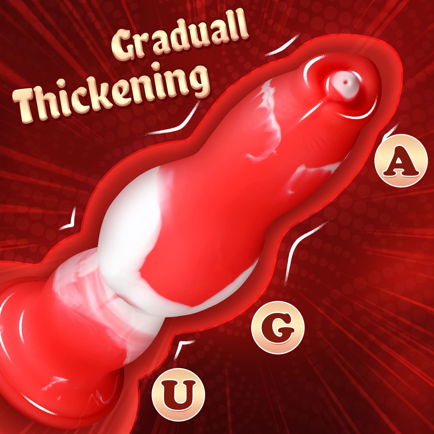 Peppermint Fury - Knot Dildo - Kanis Dildo - Butt Plug - 3 Sizes