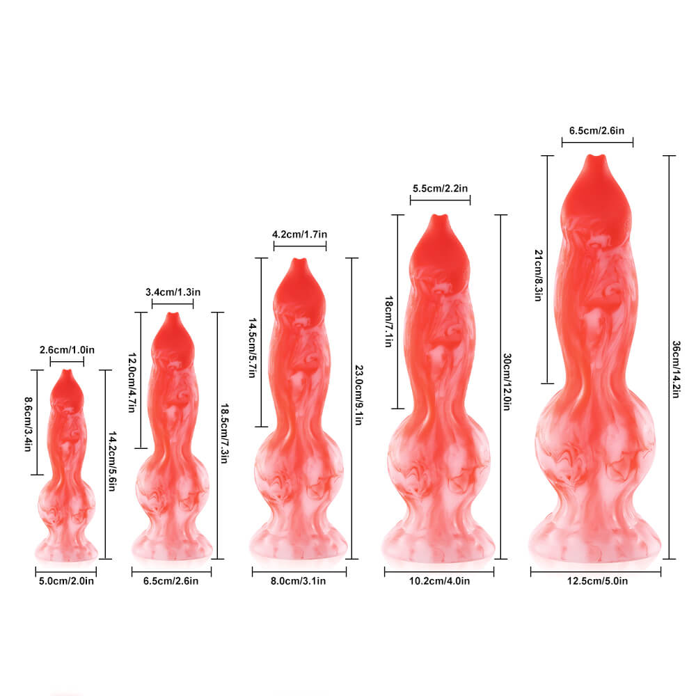 Pooch - Knot Dildo - Knot Sex Toy - 5 Sizes