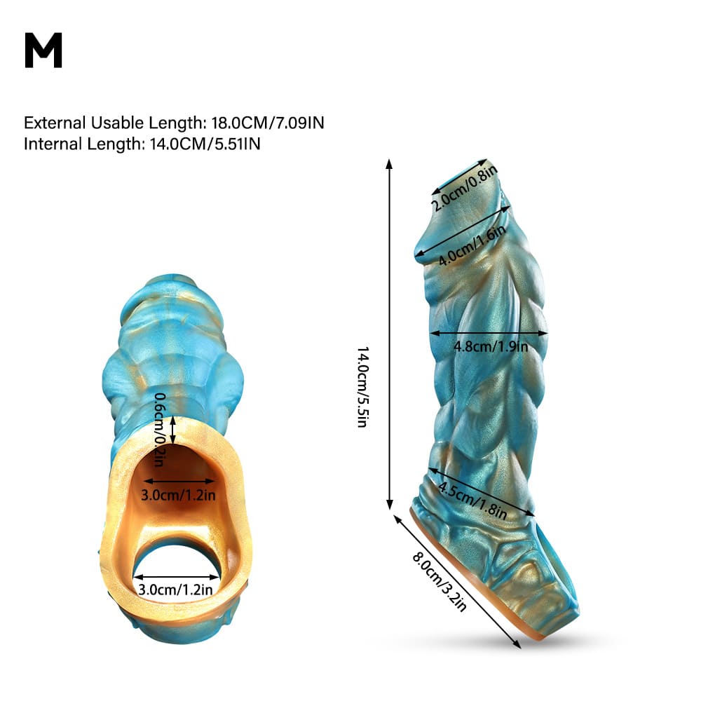 Nothosaur MEO'S ClOAK - 4-5 Inch Penis Sleeve - Dragon Cock Sleeve - Penis Sheath